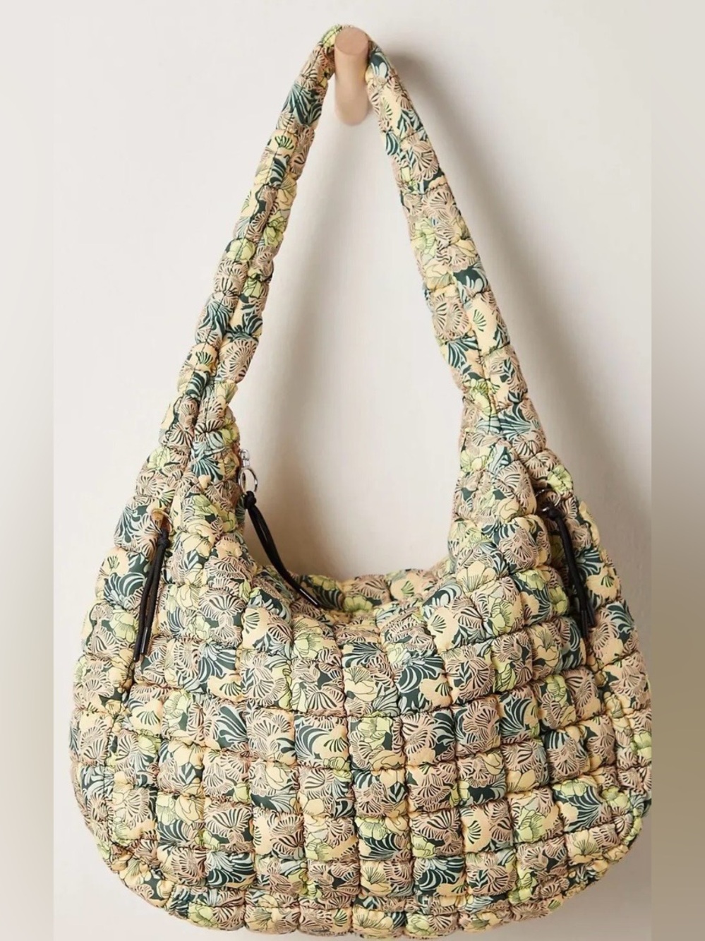Free People Movement 2 Pc Quilted Printed Carryall & Mini Bag Dense Floral NEW